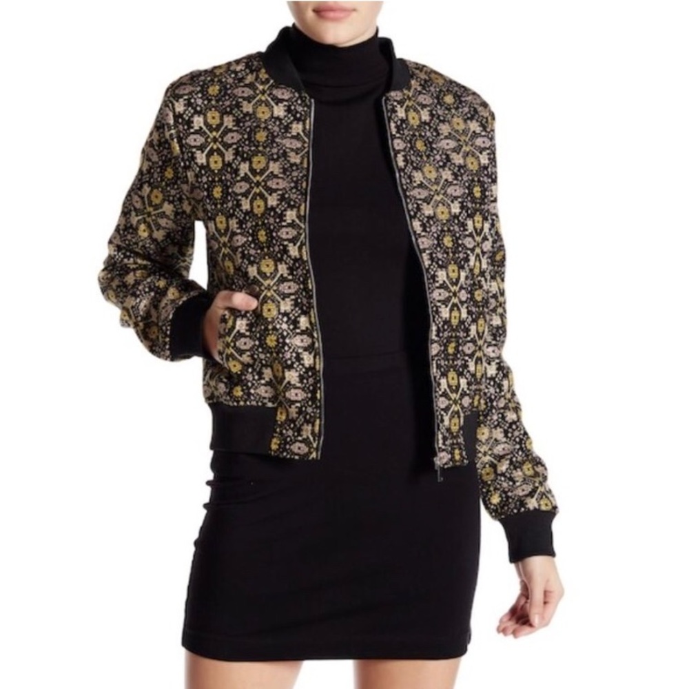 New - Jaquard Woven Bomber Jacket